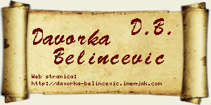 Davorka Belinčević vizit kartica